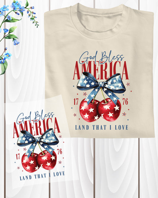 God Bless America DTF Transfer Ready To Press