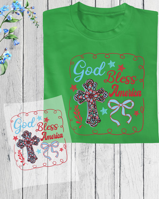 God Bless America DTF Transfer Ready to Press