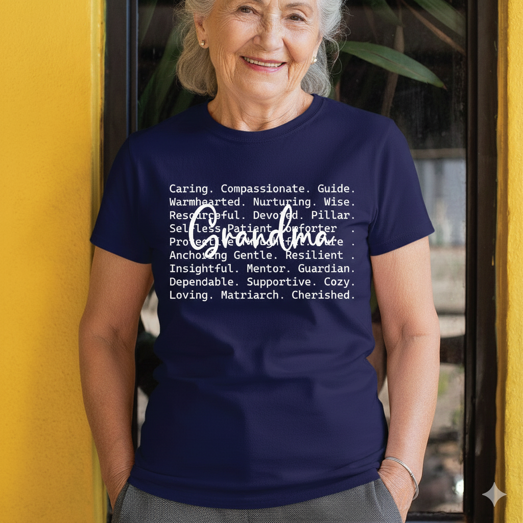 Grandma Shirt Grandma Appreciation Womens Tees Gigi Mimi Nana Shirts Ladies Grandma Word Top Tees Grammy Nonna Gifts