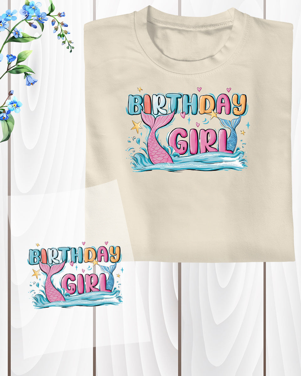 Birthday Girl Retro DTF Transfer Film