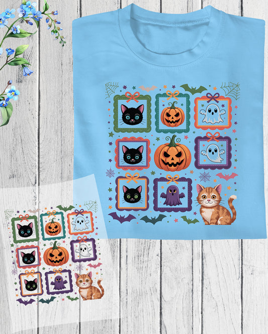 Halloween Coquette Cat Heat Transfer ready to Press