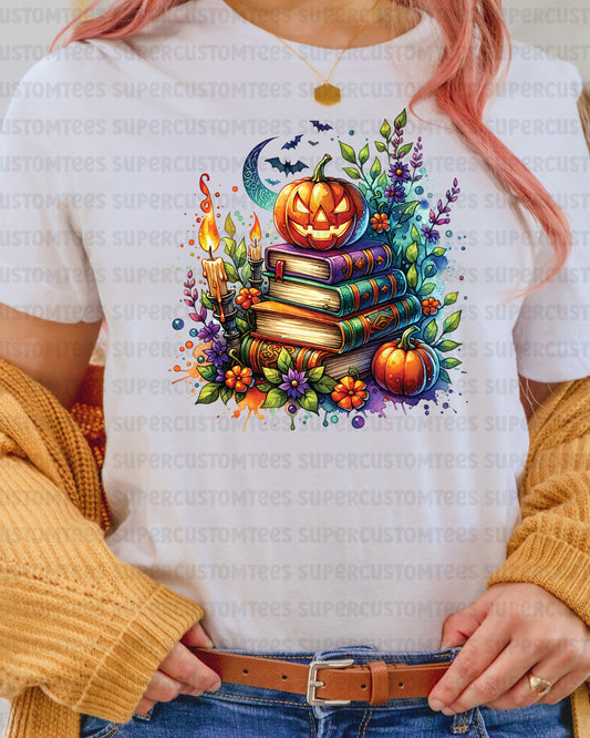 Halloween Fall Books Heat Transfer ready to Press