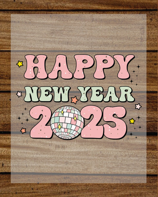Retro Happy New year 2025 DTF Transfer Film