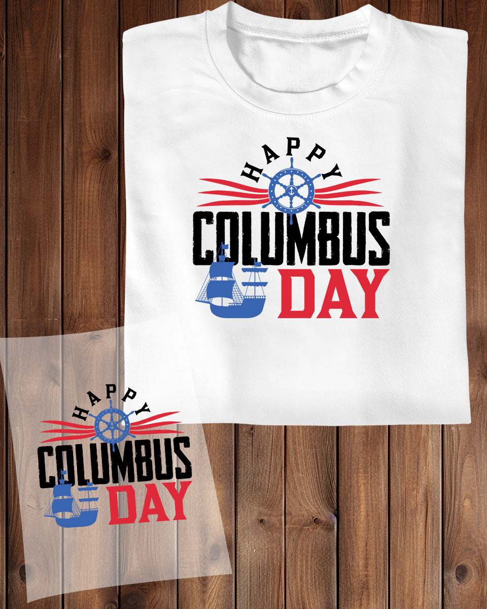 Christopher Columbus Day DTF Transfer Film
