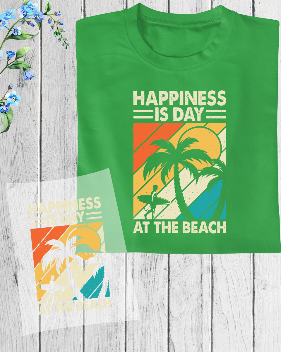Happiness Day at The Beach DTF Transfer Film