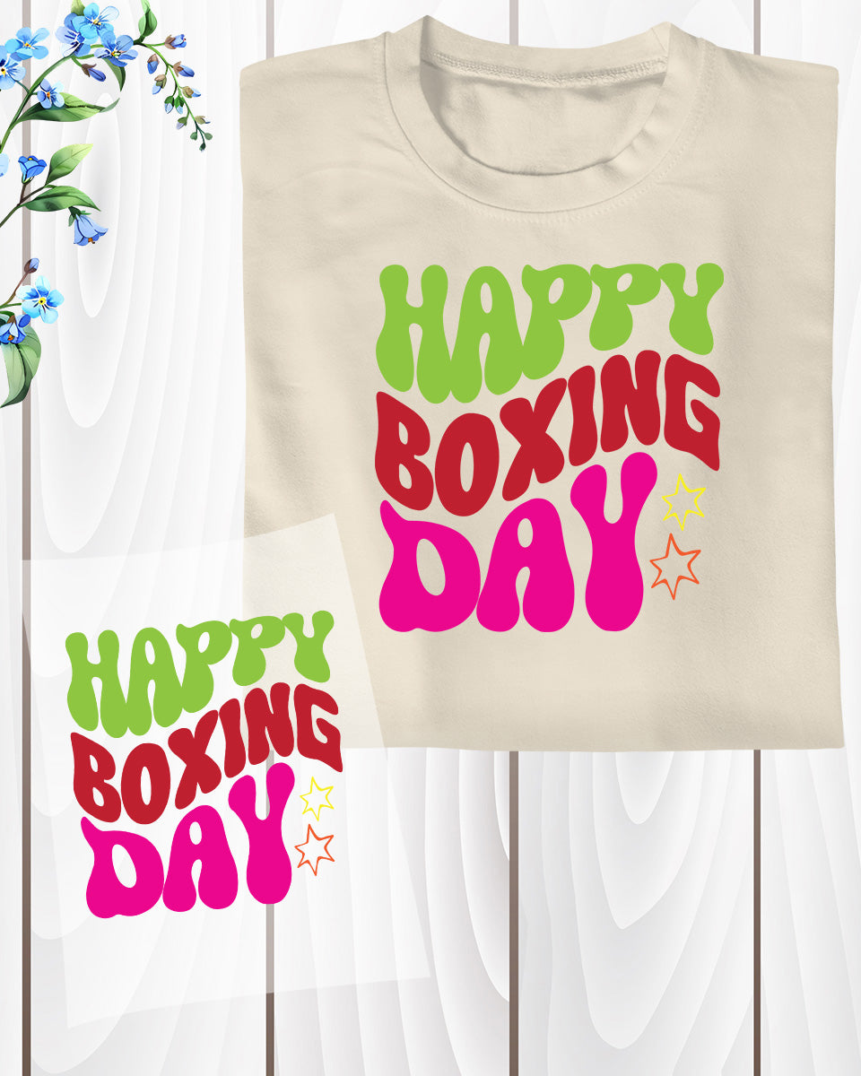 Happy Boxing Day DTF Transfer Film