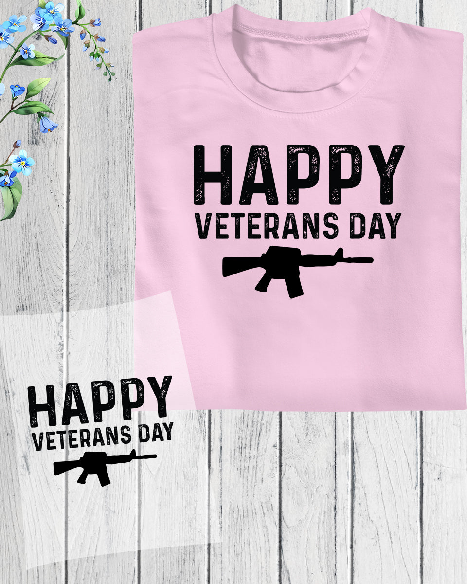 Happy Veterans Day DTF Transfer Film