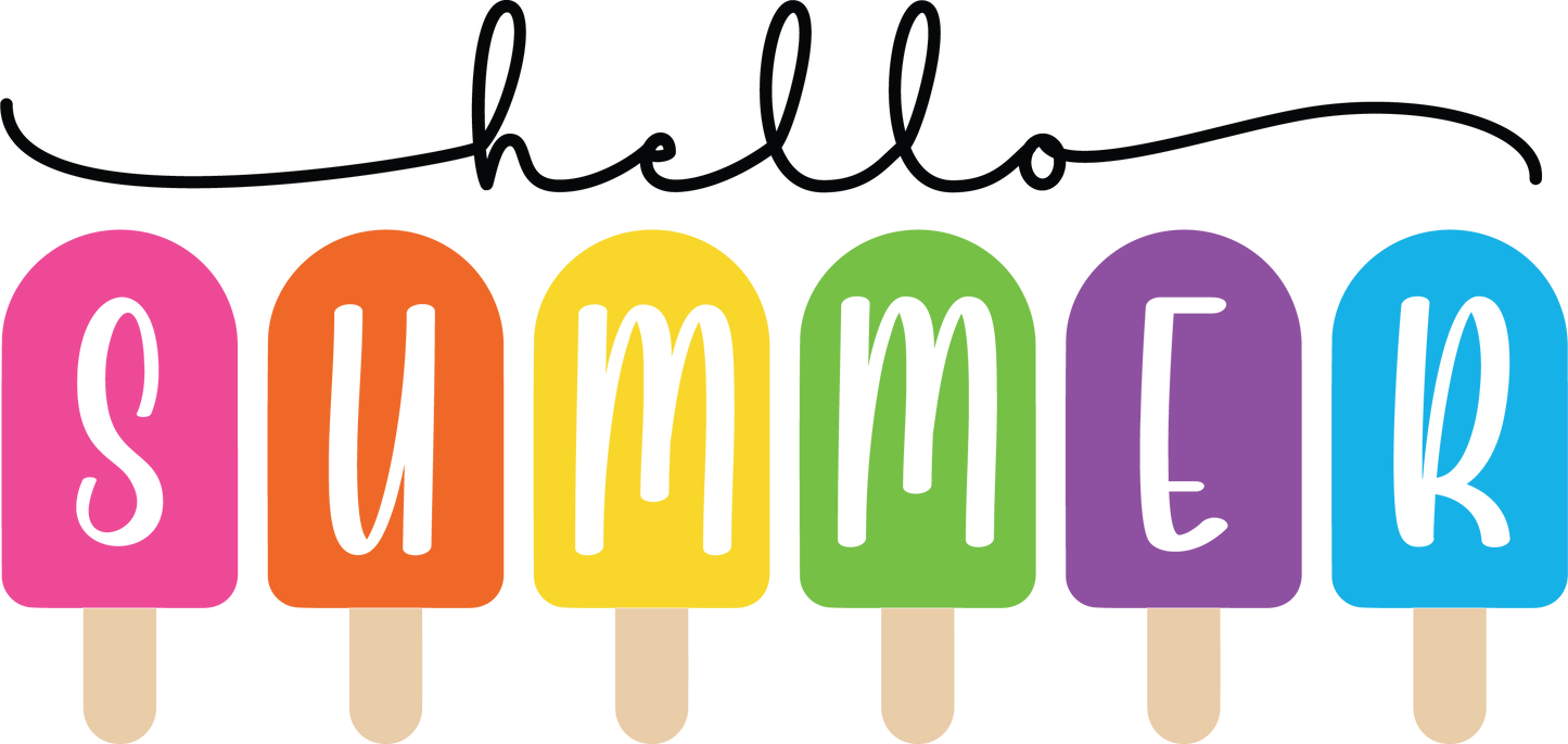 Hello Summer Graphic DTF Transfer Film