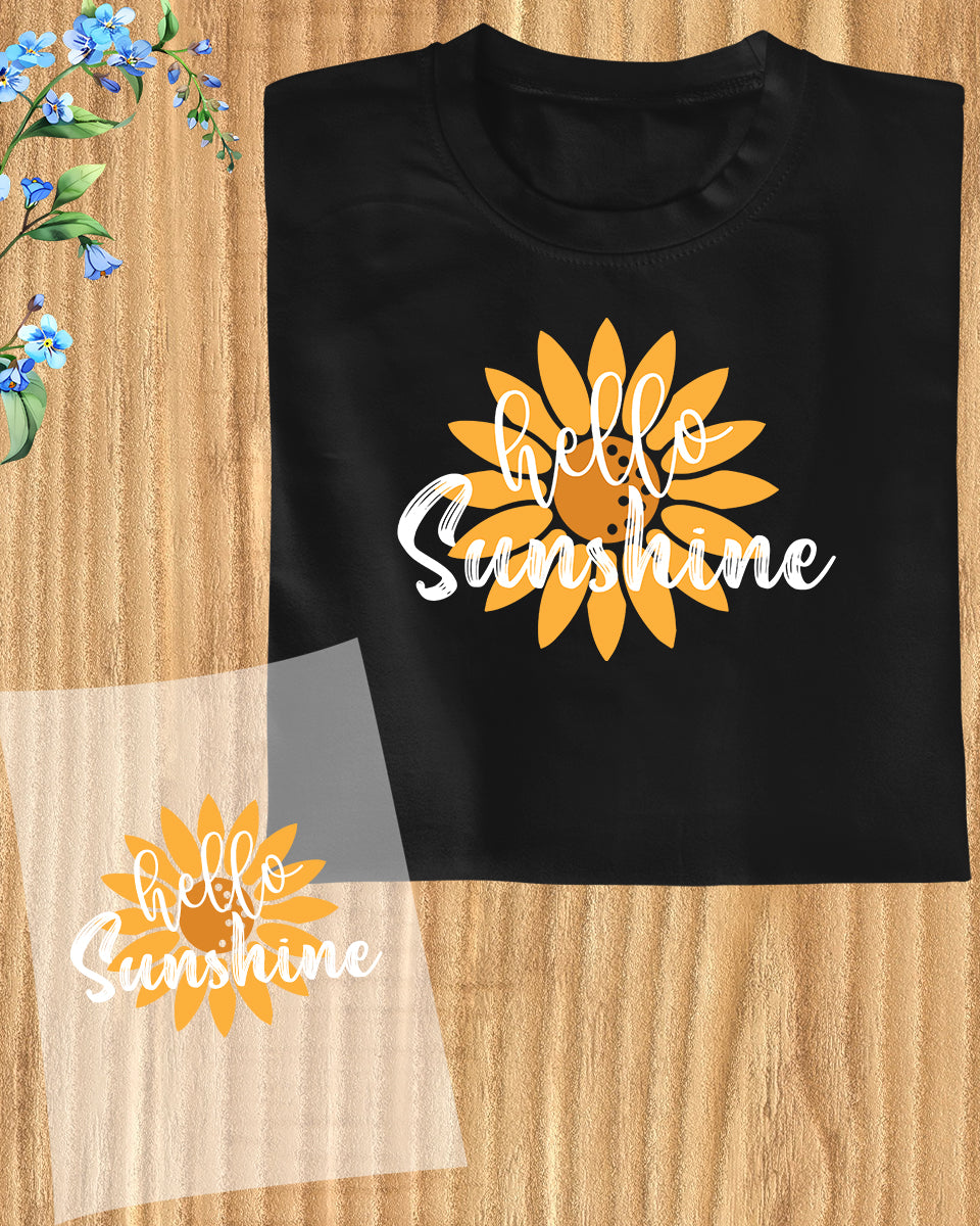 Hello Sunshine Flower DTF Transfer Film