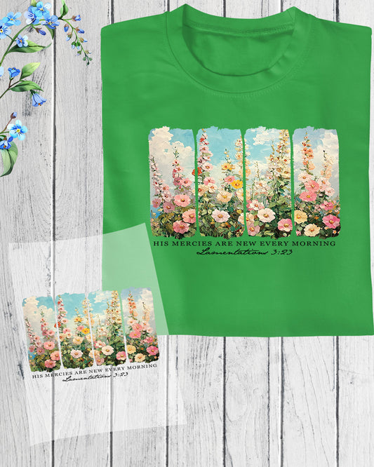 His Mercies are New Every Morning Iron on Transfers