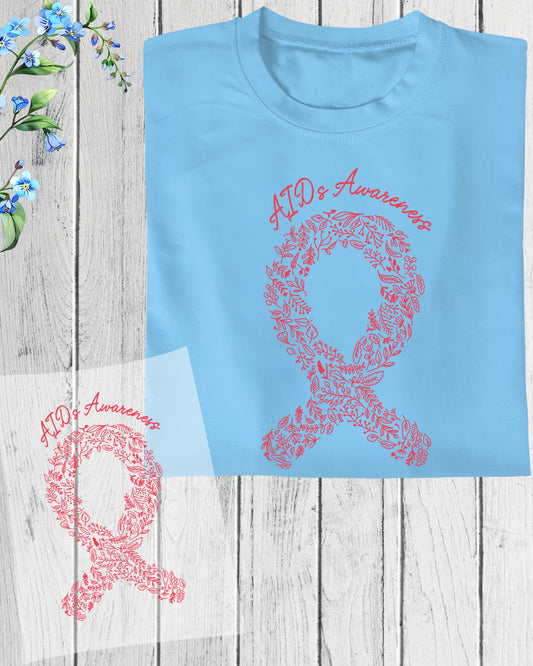 HIV Aids Awareness DTF Transfer Ready to Press