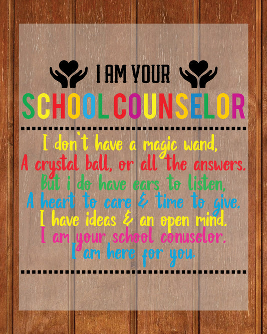 I am Your School Counselor DTF Transfer
