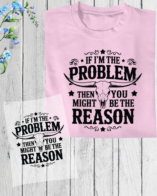 If I'm the Problem Country Music DTF Transfer