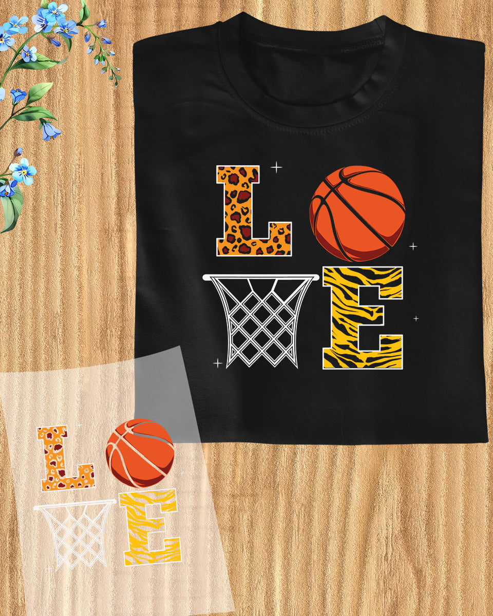 Love Basketball Net DTF Transfer Film