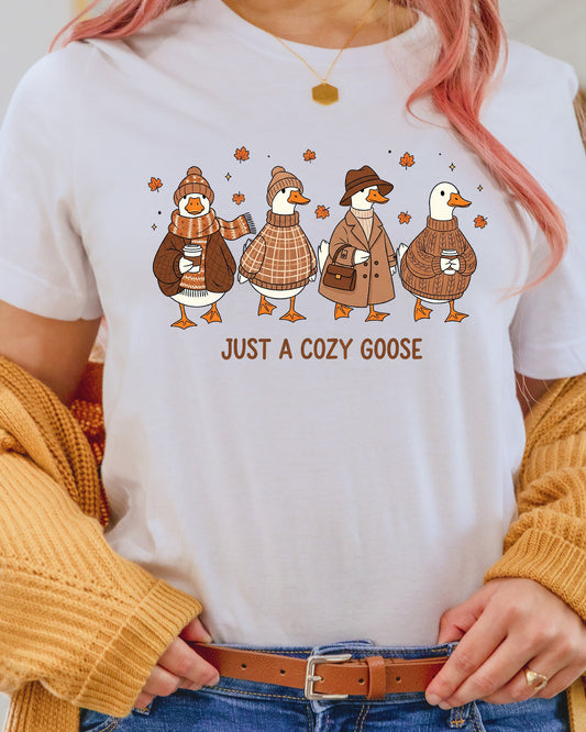 Just a Cozy Goose Autumn DTF Transfer