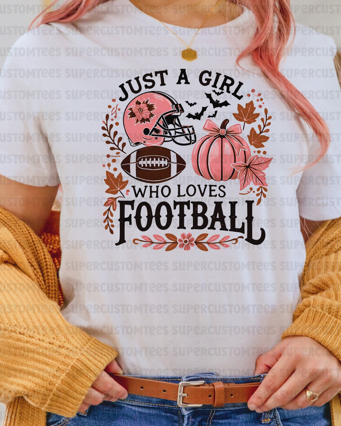 Just a Girl Who Loves Football Fall Heat Transfer
