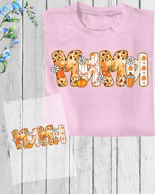 Fall Pumpkin Mama Leopard Pumpkin DTF Transfer
