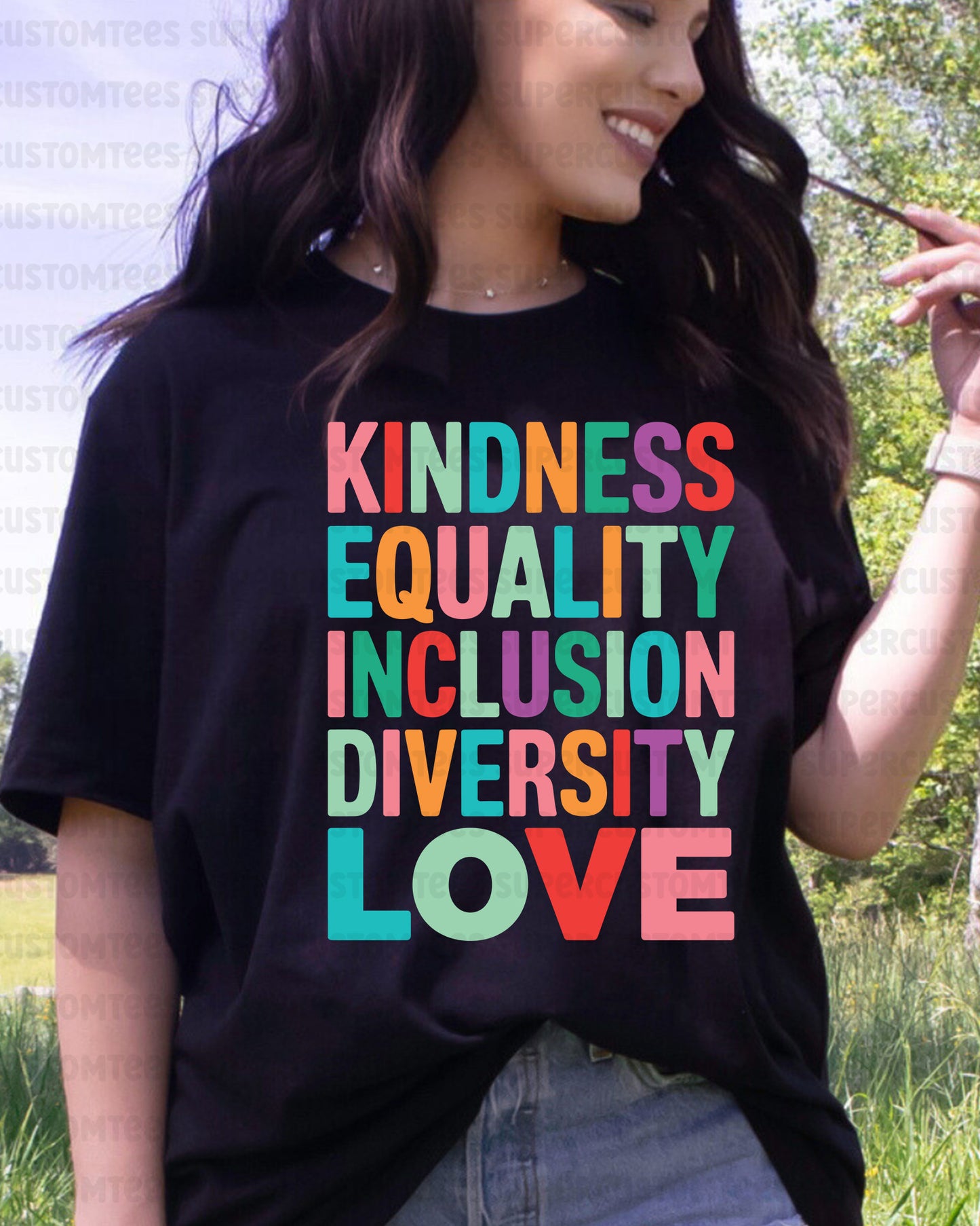 Kindness Equality Inclusion Diversity Peace Love DTF Transfer Ready to Press