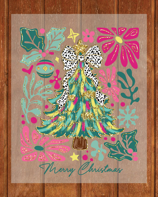 Boho Christmas Tree DTF Transfer Film