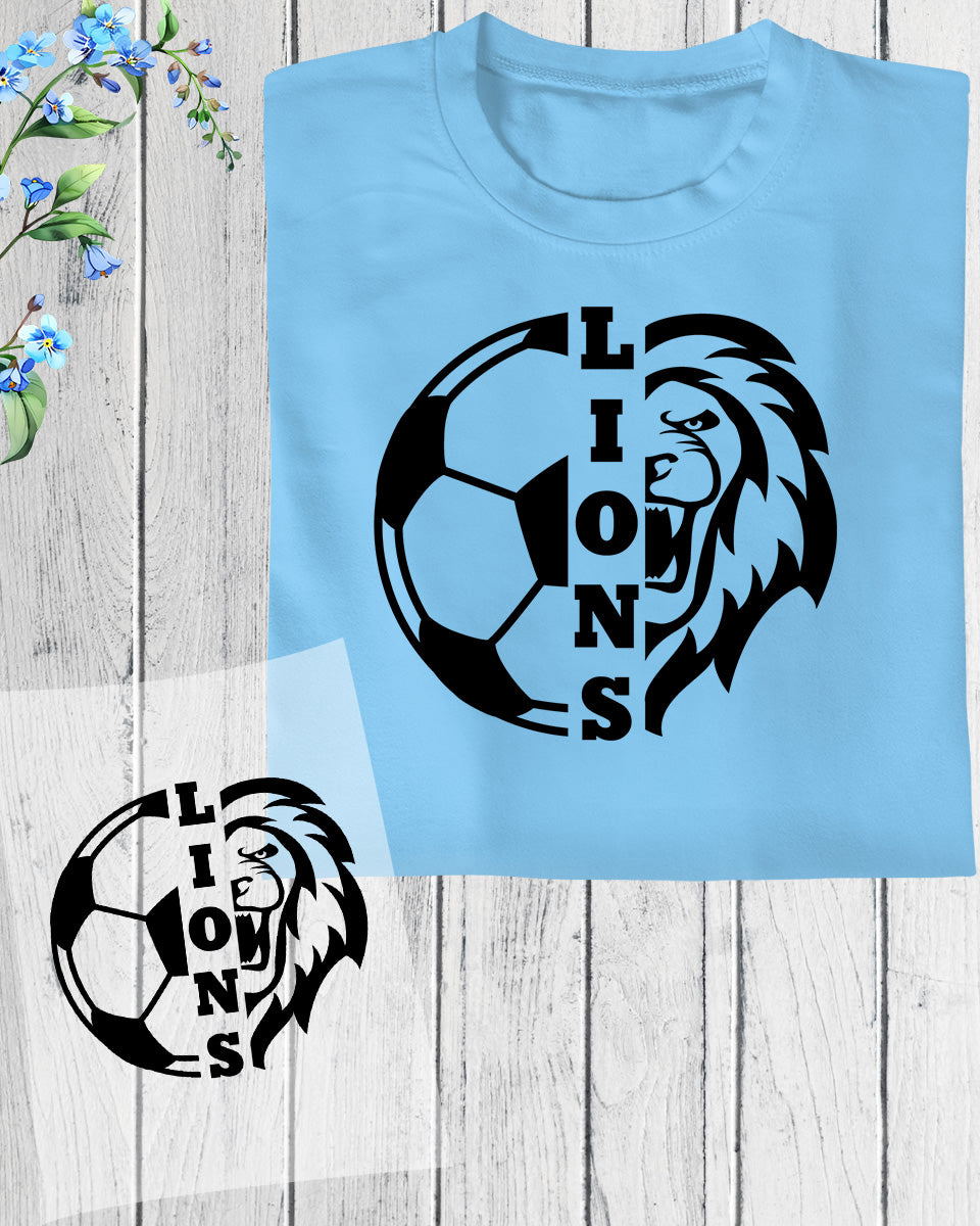 Lions Soccer DTF Transfer Film