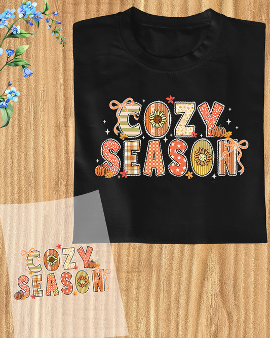 Lace Cozy Season DTF Transfer Ready to Press