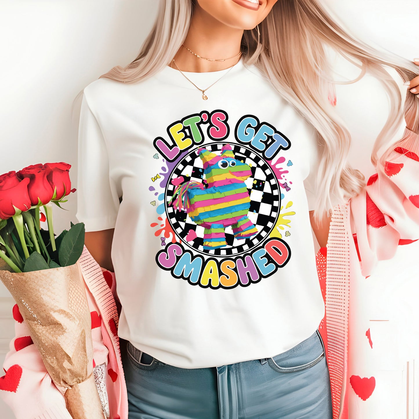 Let's Get Smashed Piñata Party DTF Transfer