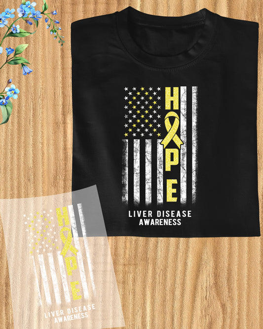 Liver Disease Awareness DTF Transfer Ready to Press