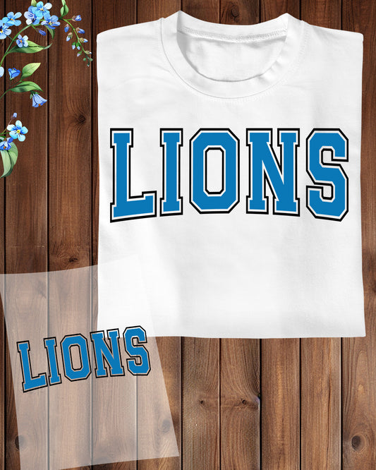 Lions DTF Transfer Ready to Press