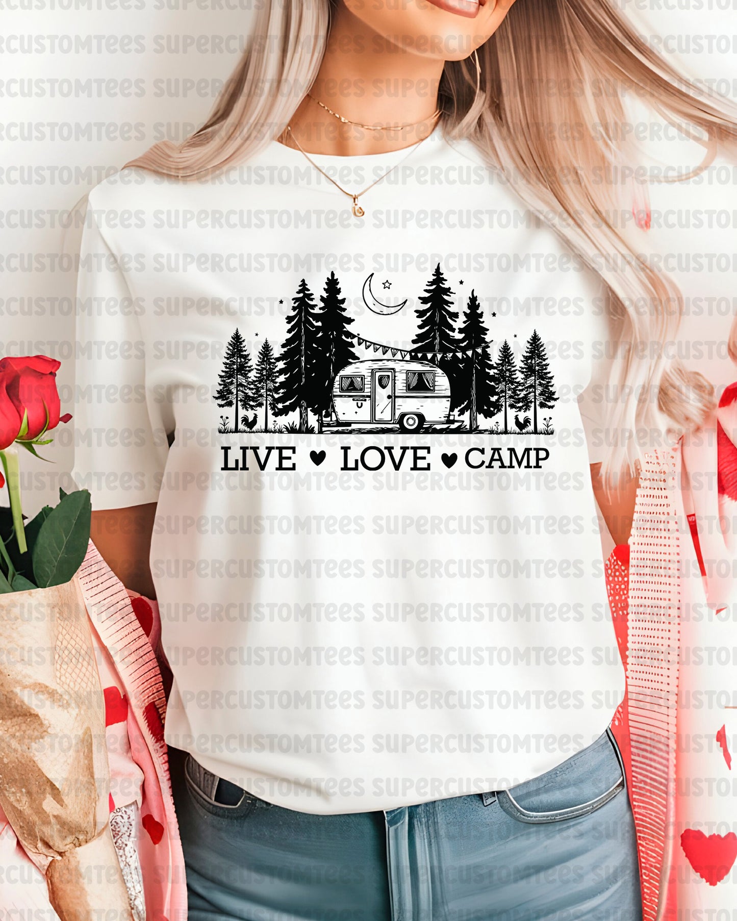 Live Love Camp Heat Transfer for Shirt