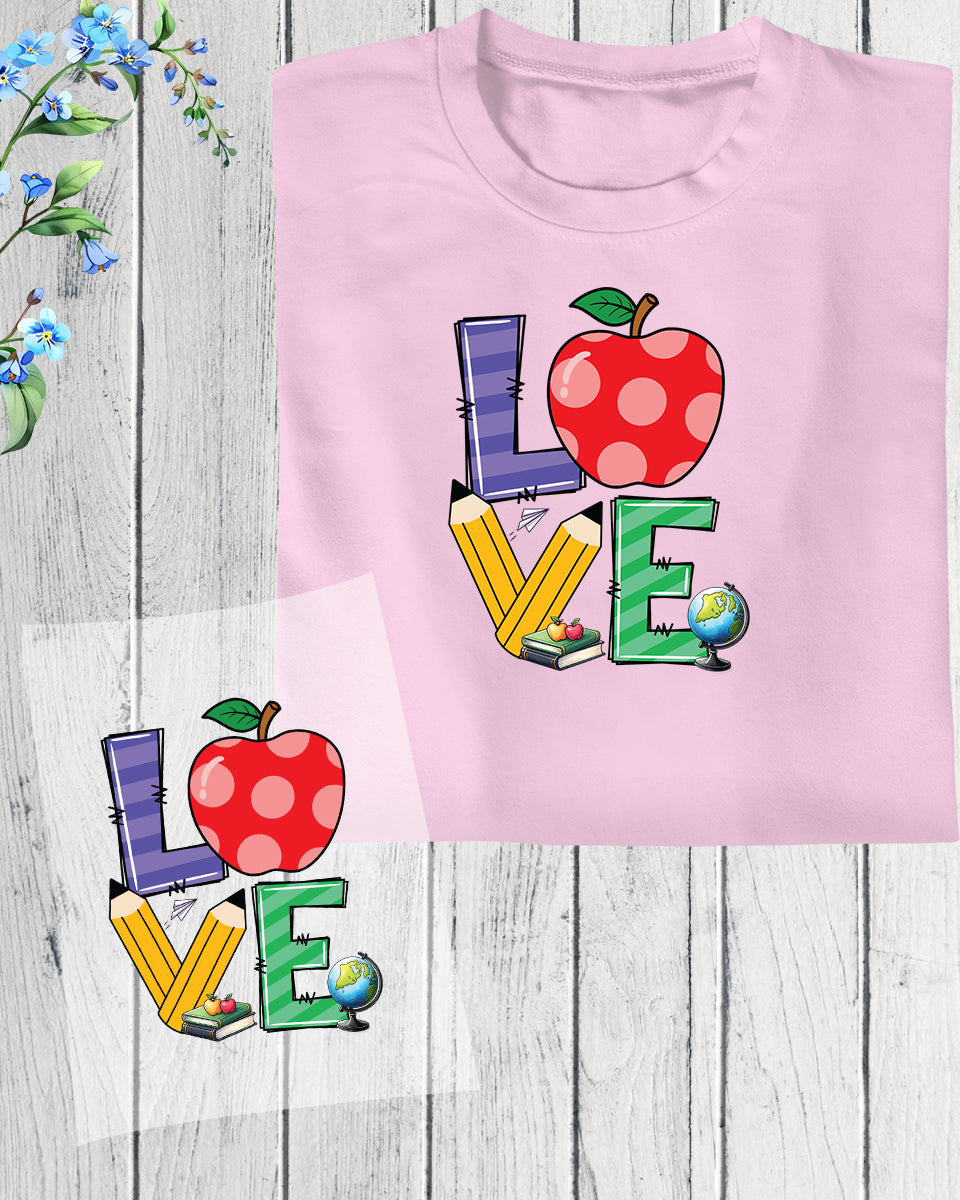 Love Teacher DTF Transfer Film