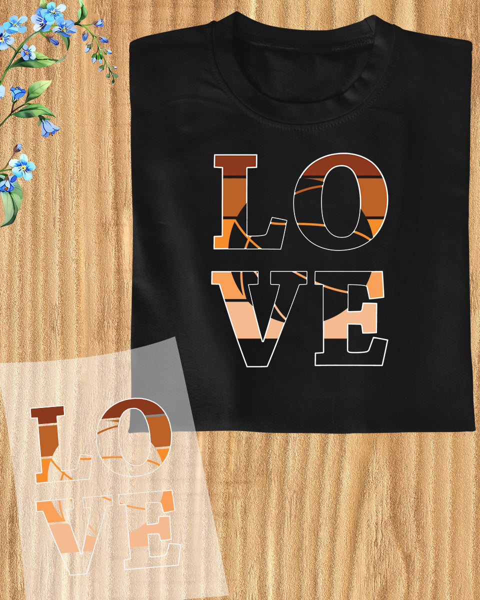 Love Basketball Court DTF Transfer Film