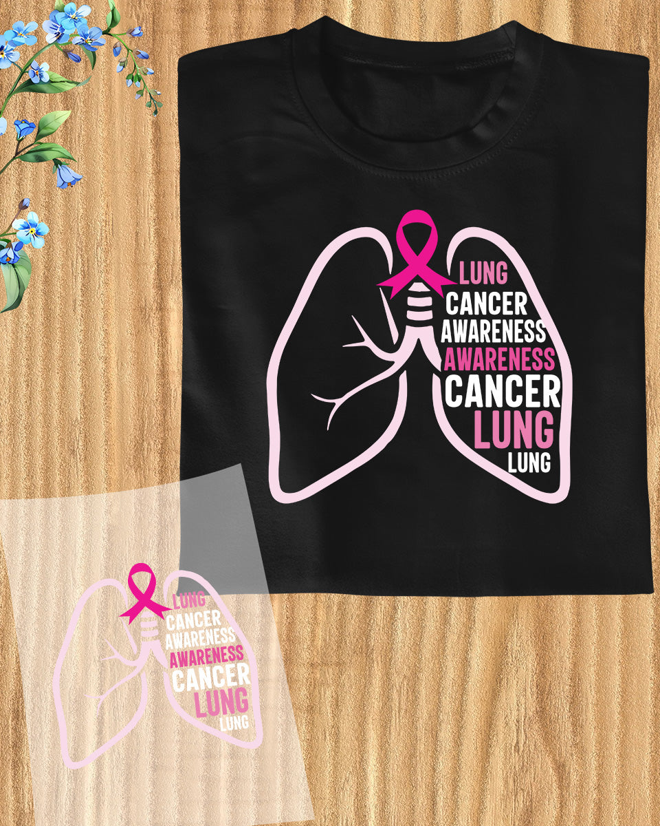 Lung Cancer Support DTF Transfer Film