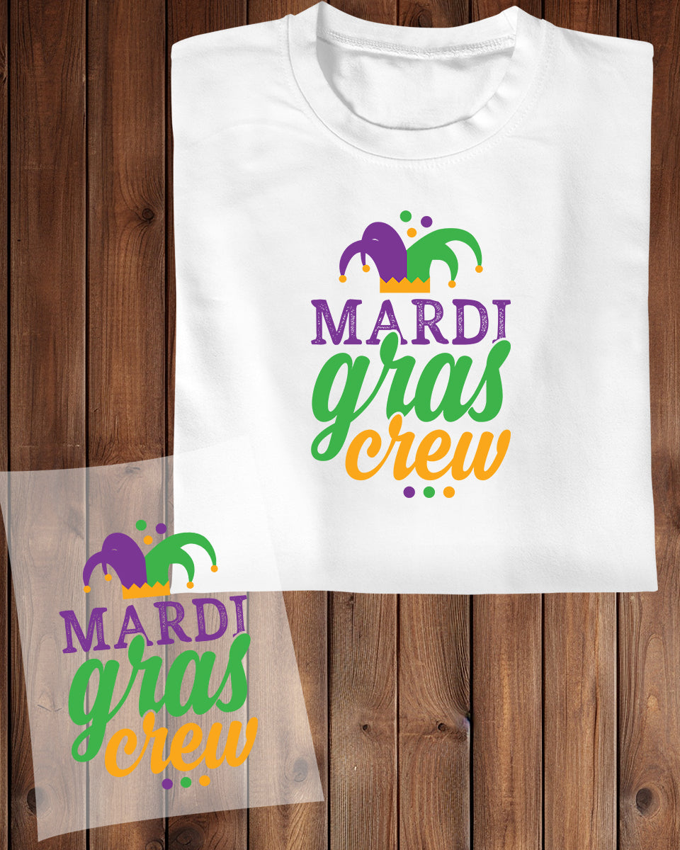 Mardi Grass Crew DTF Transfer Film