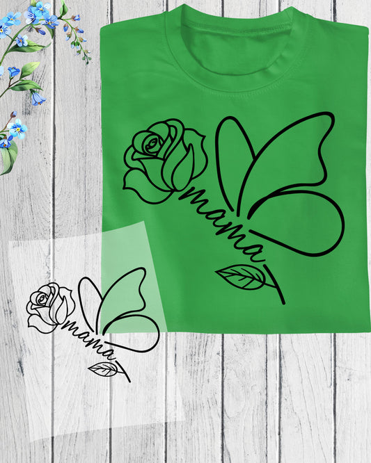 Mama Butterfly Rose DTF Transfer