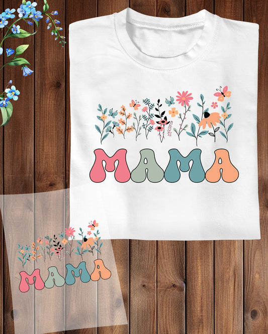 Mama Floral Heat Transfer for Shirts