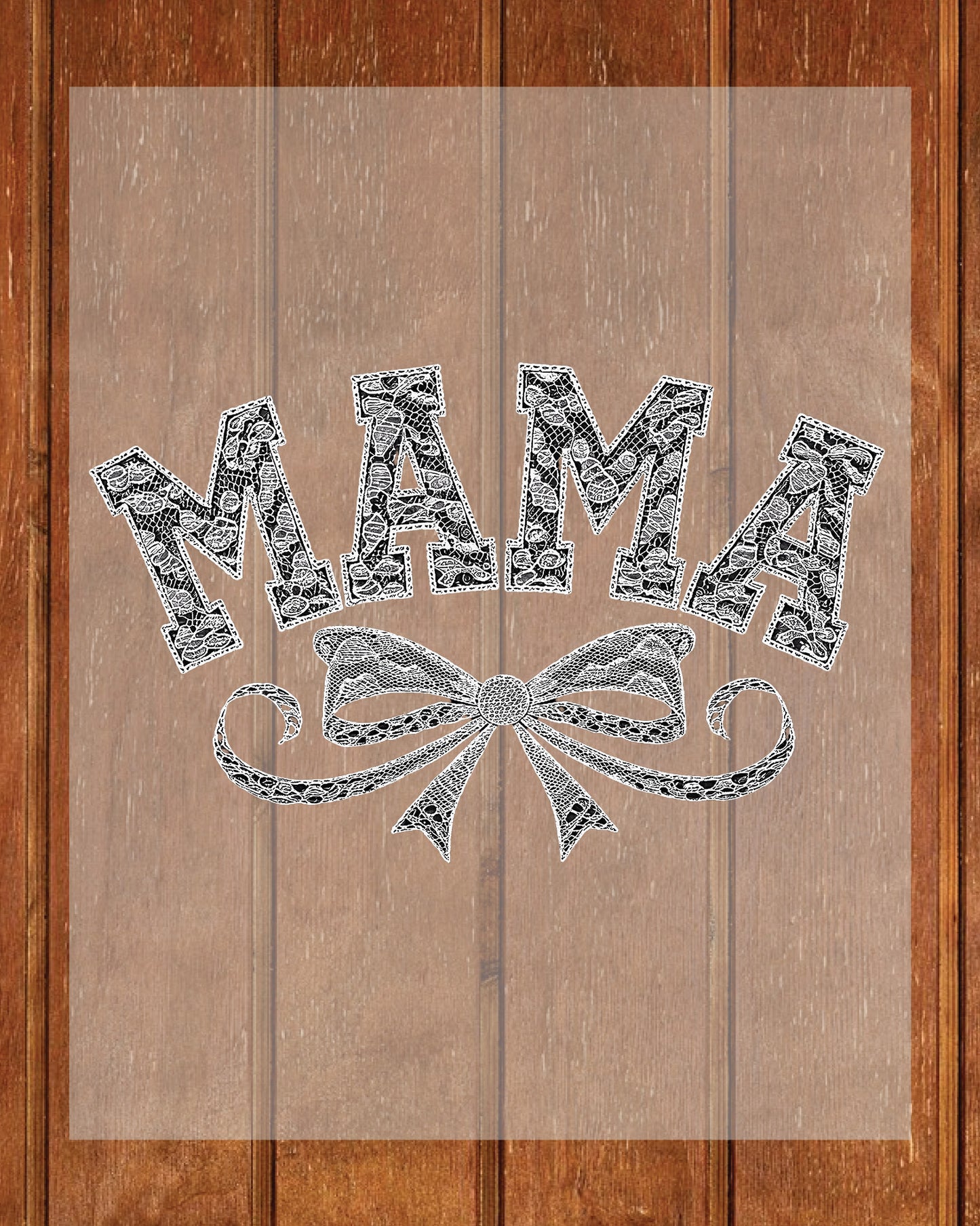 Mama Lace Coquette Bow DTF Transfer