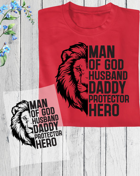 Man Of God DTF Transfer