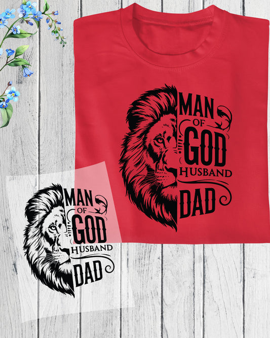 Man of God Husband Dad DTF Transfer