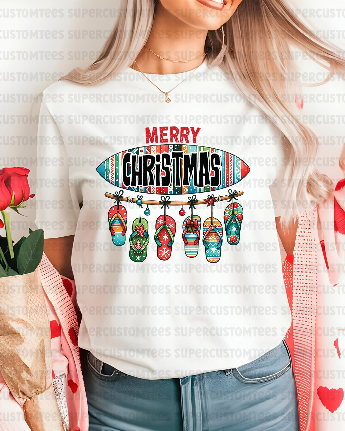 Merry Christmas Summer DTF Transfer