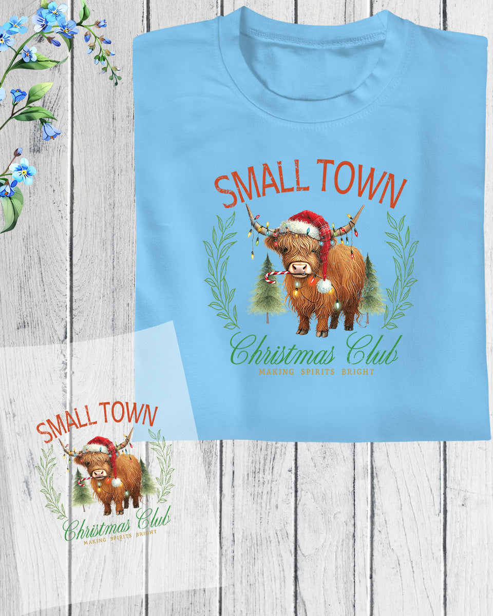 Small Town Social Club Highland Cow Coquette DTF Transfer Film