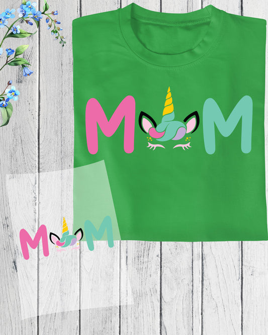 Mom Unicorn Heat Transfer for Shirts