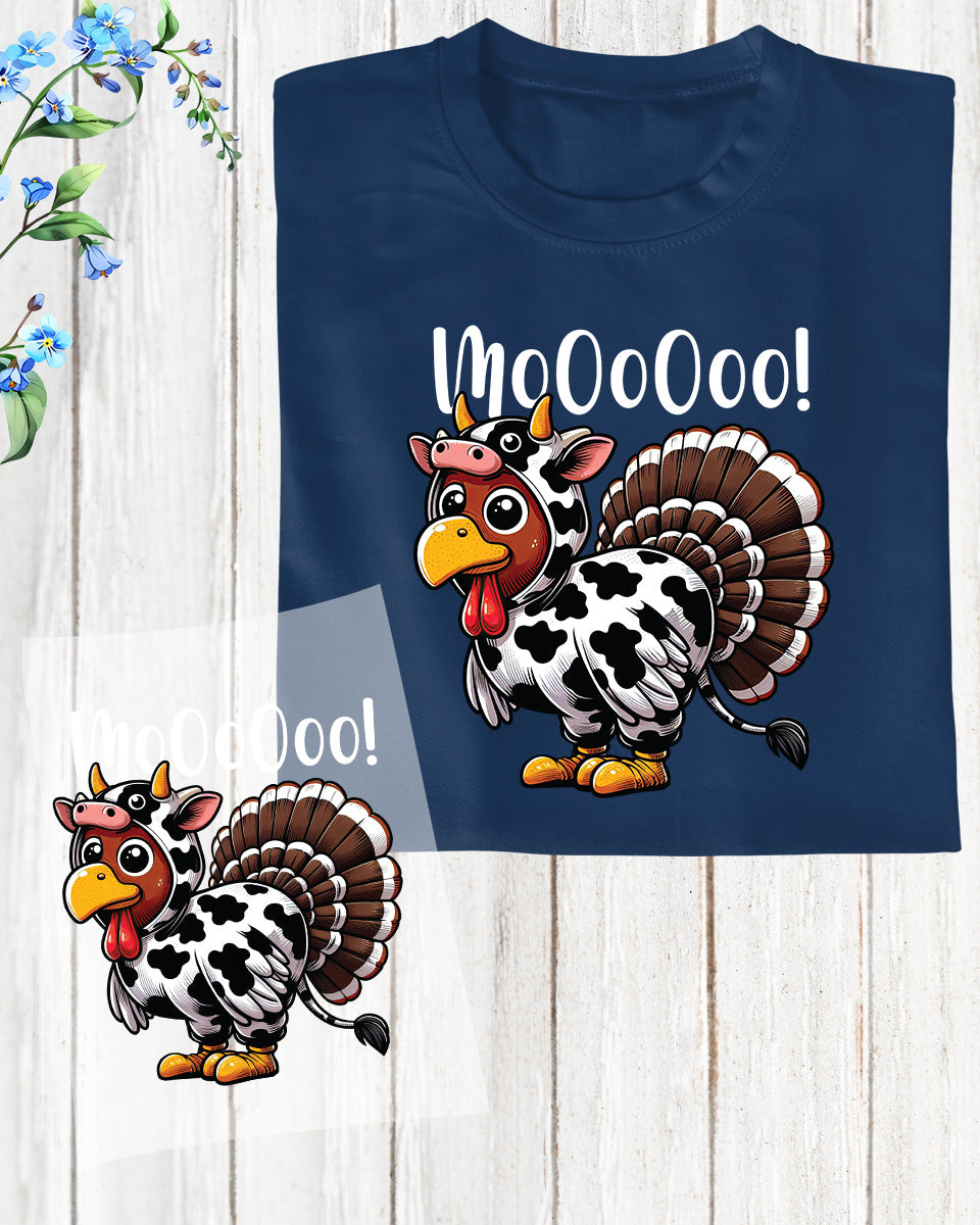 Mooo Turkey Thanksgiving DTF Transfer Film