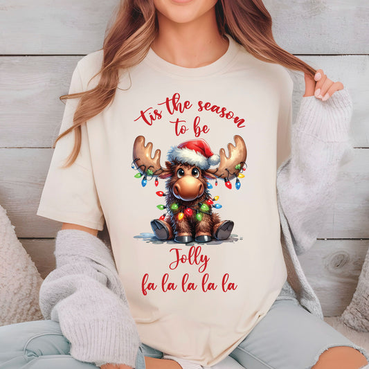 Moose Christmas DTF Transfer Tis The Season