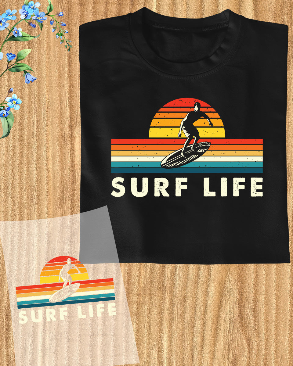 Surf Life Mens DTF Transfer Film
