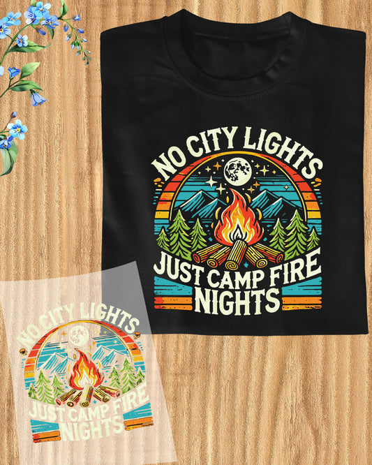 No City Lights Just Campfire DTF Transfer