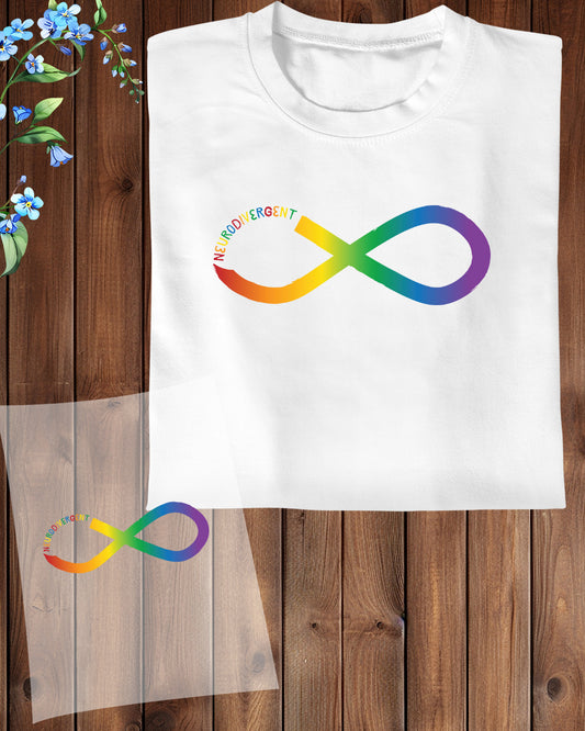 Neuro Divergent Rainbow DTF Transfer Film