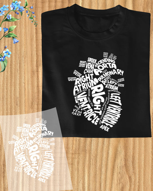 Nurse Heart Anatomy DTF Transfer