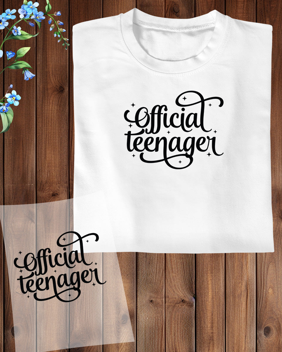 Official Teenager Birthday DTF Transfer Film