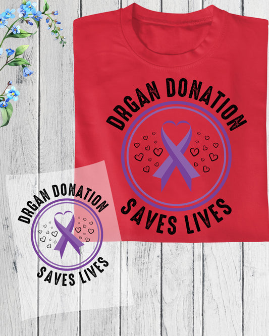 Organ Donation DTF Transfer Ready to Press