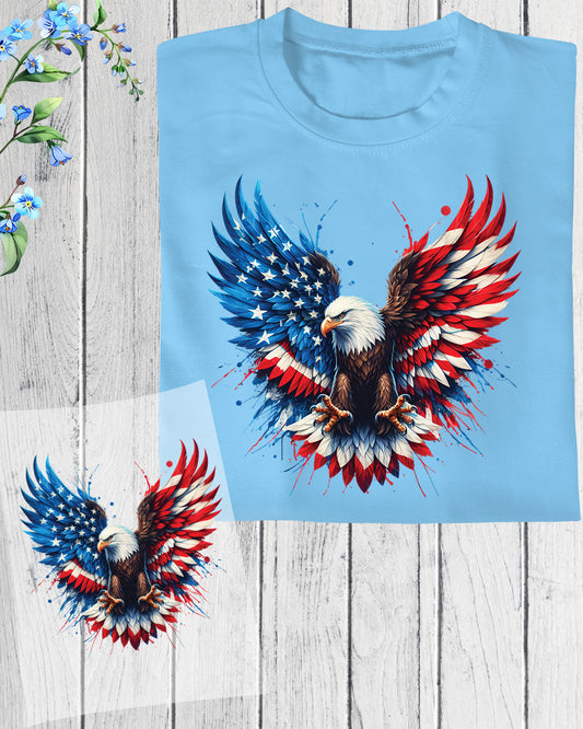 Patriotic Eagle DTF Transfer Ready to Press